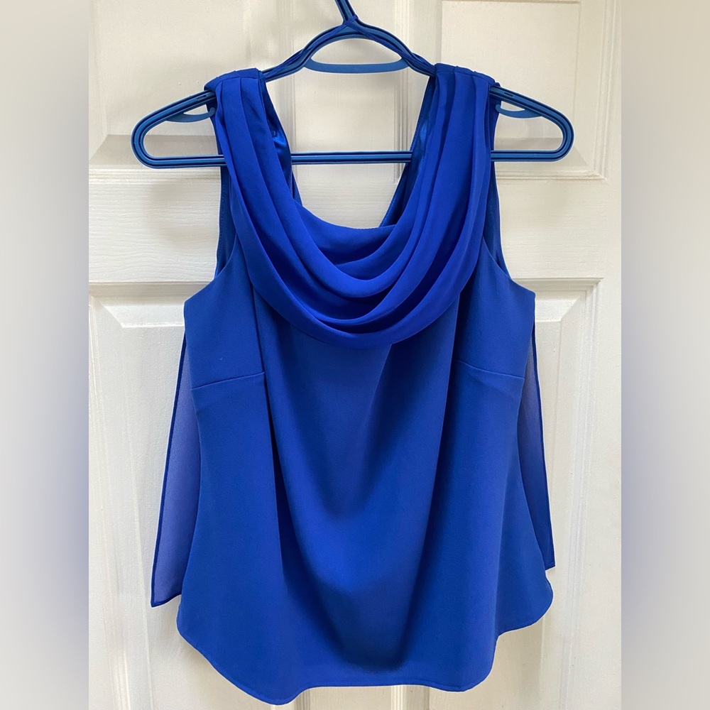 Jacques Vert Royal Blue Cowl Neck Top